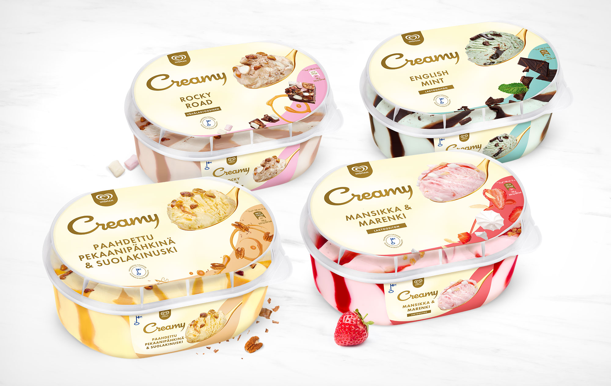 Case Ingman Creamy jäätelöiden mockup-kuvat