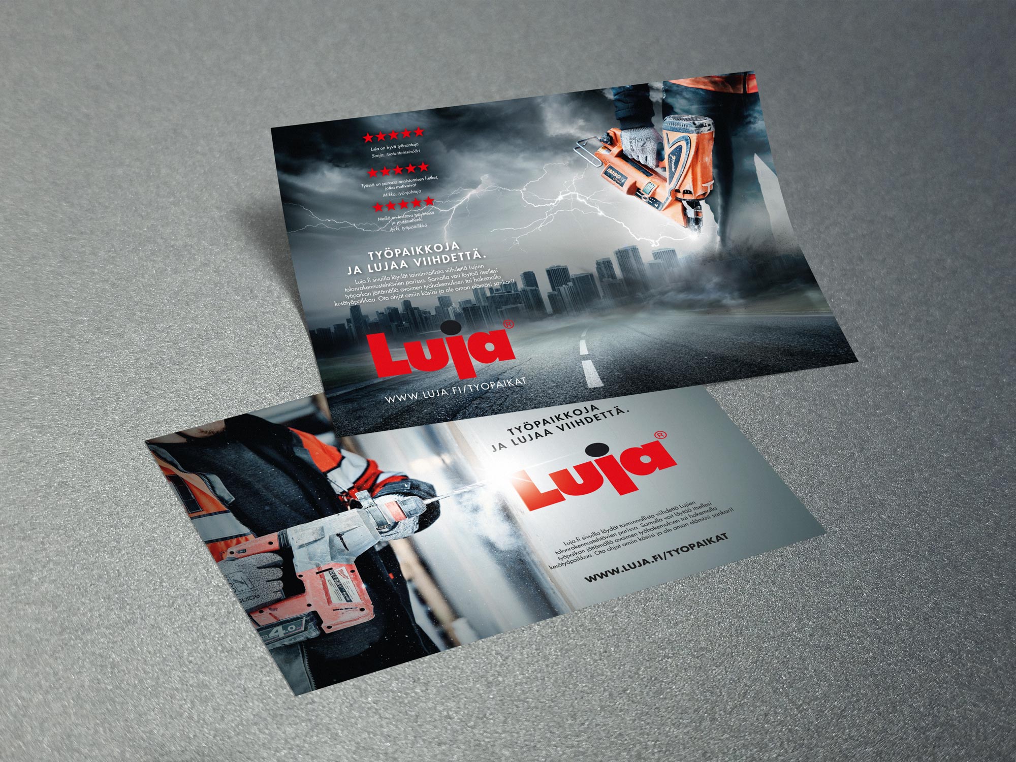Case Luja advertisements