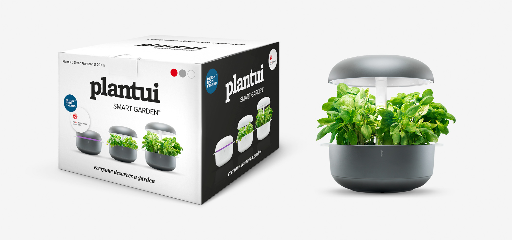 Pakkaussuunnittelu Plantui Smart Garden pakkauksille