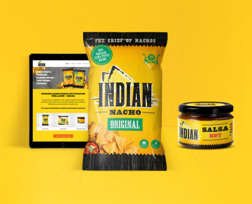 Indian brändi- ja markkinointiviestin päivitys someen, nettiin ja pakkauksiin