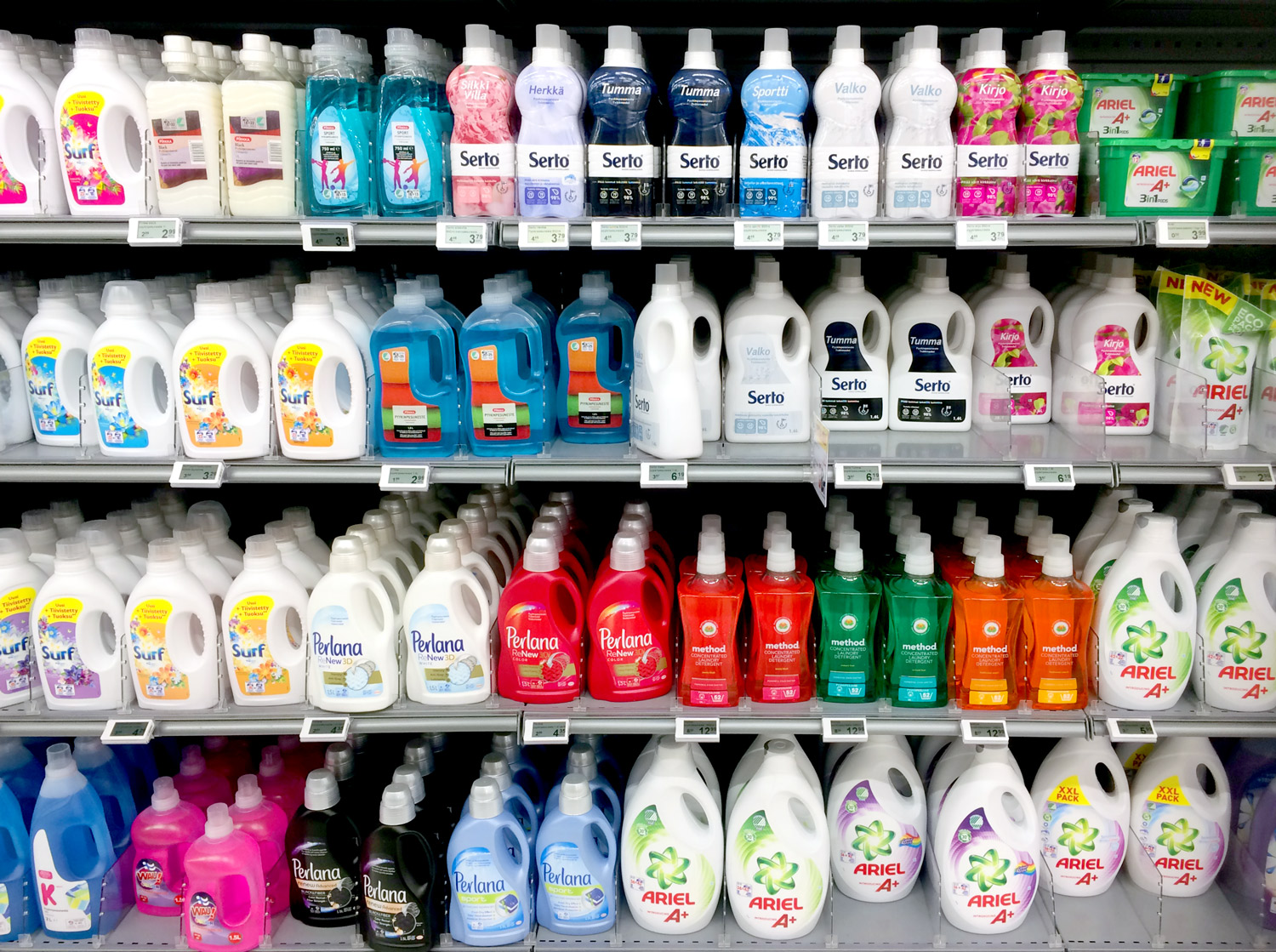 Which detergent packagings stand out?