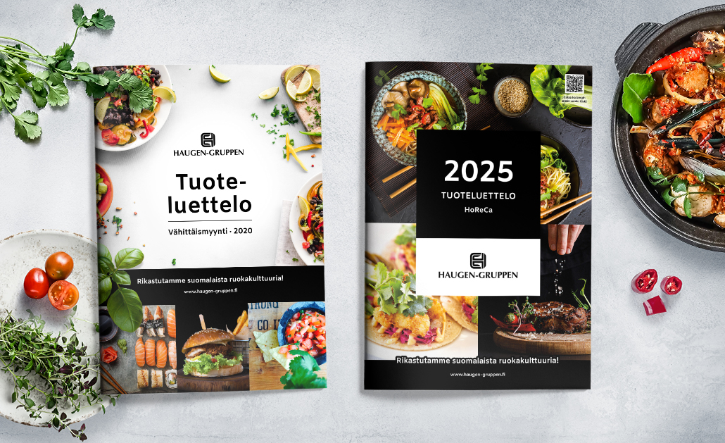 Haugen-Gruppenin uudistetun tuotekuvaston kannet