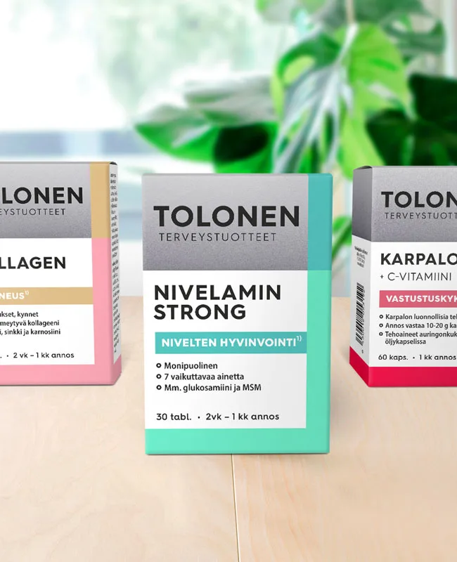 Tolonen ravintolisäpakkausten brändiuudistuksen jalkautus