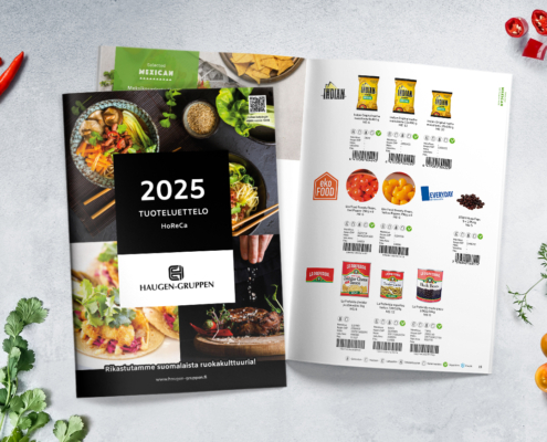 Laadukkaita painotuotteita. Haugen-Gruppen tuotekuvasto.