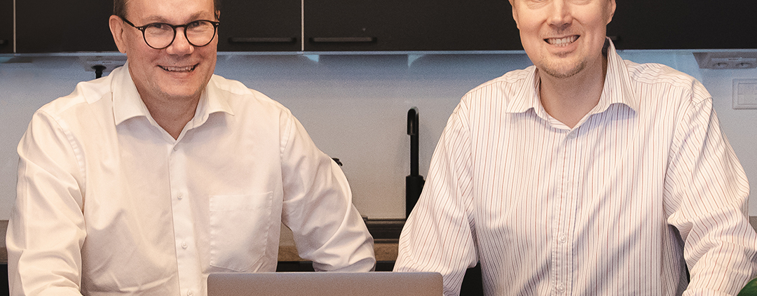 Kuvassa Timo Yli-Salomäki ja Nicholas Nordström.