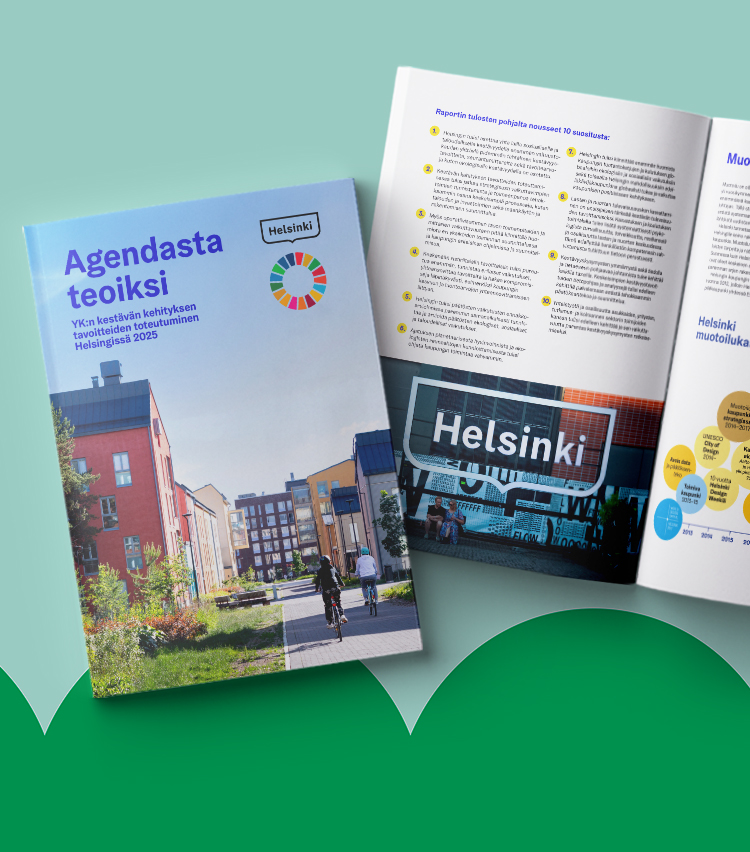 Kuvassa Agendasta teoiksi digijulkaisu.